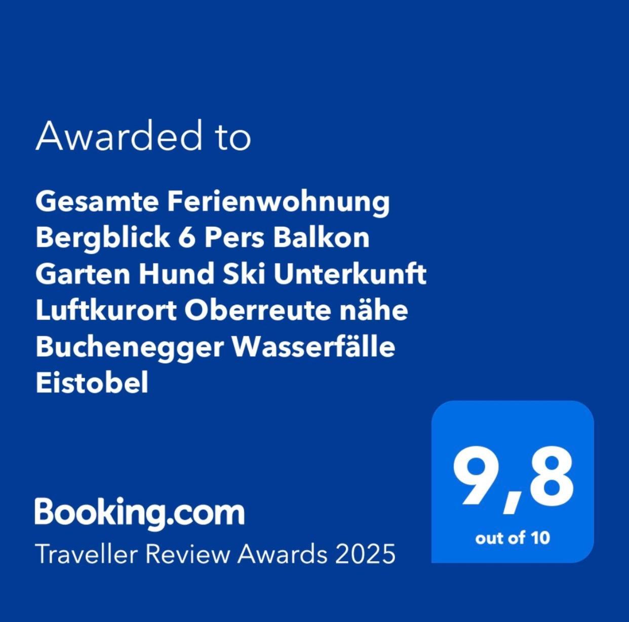 Lindners Hideaways - Bergnest Lodge - Bergblick Fewo 6 Pers Balkon Garten Hund Ski Unterkunft Luftkurort Oberreute Naehe Buchenegger Wasserfaelle Eistobel Bodensee Eksteriør bilde